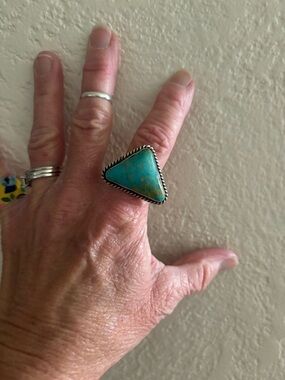 Dixon triangle turguoise ring